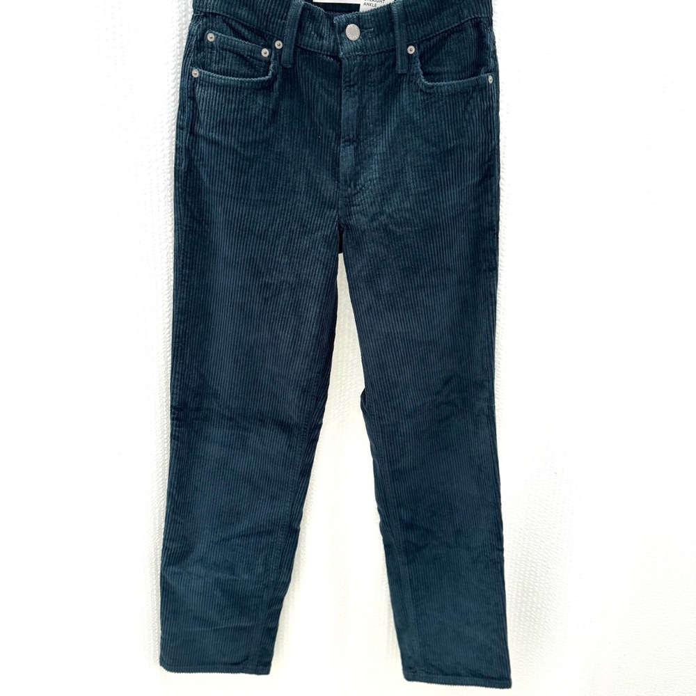 Aritzia Denim Forum Midnight Blue Corduroy Arlo Pants Size 24